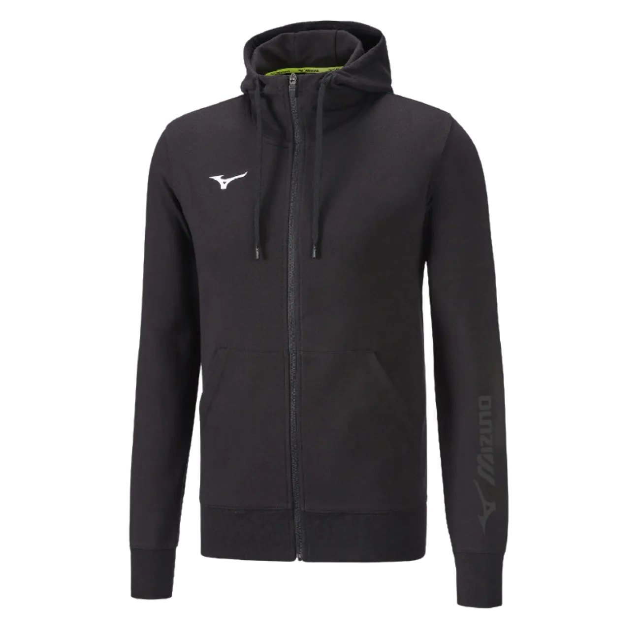 Mizuno Team Sweat FZ Hoodie Heren - Black Sportkleding